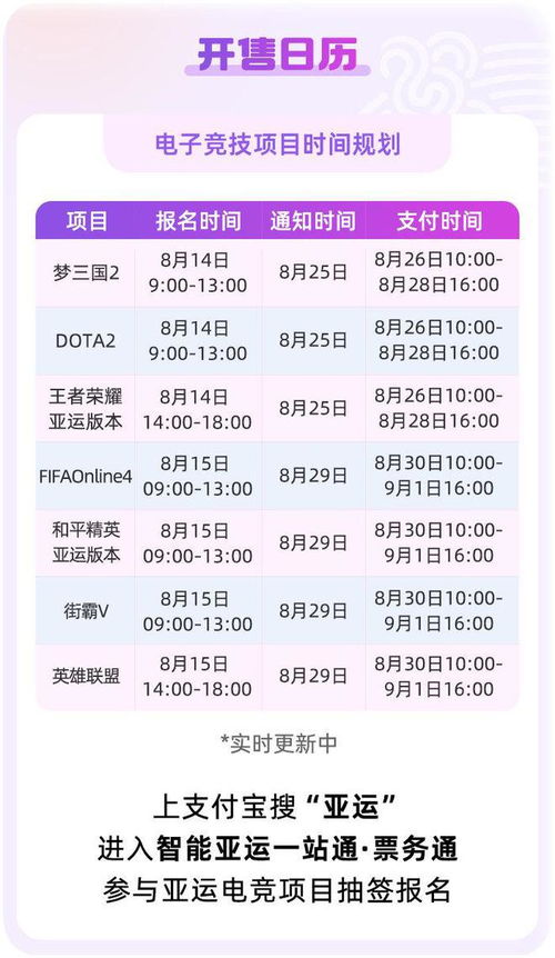 杭州亚运会电竞项目门票明日开启抽签预售 多个官方渠道同步启动